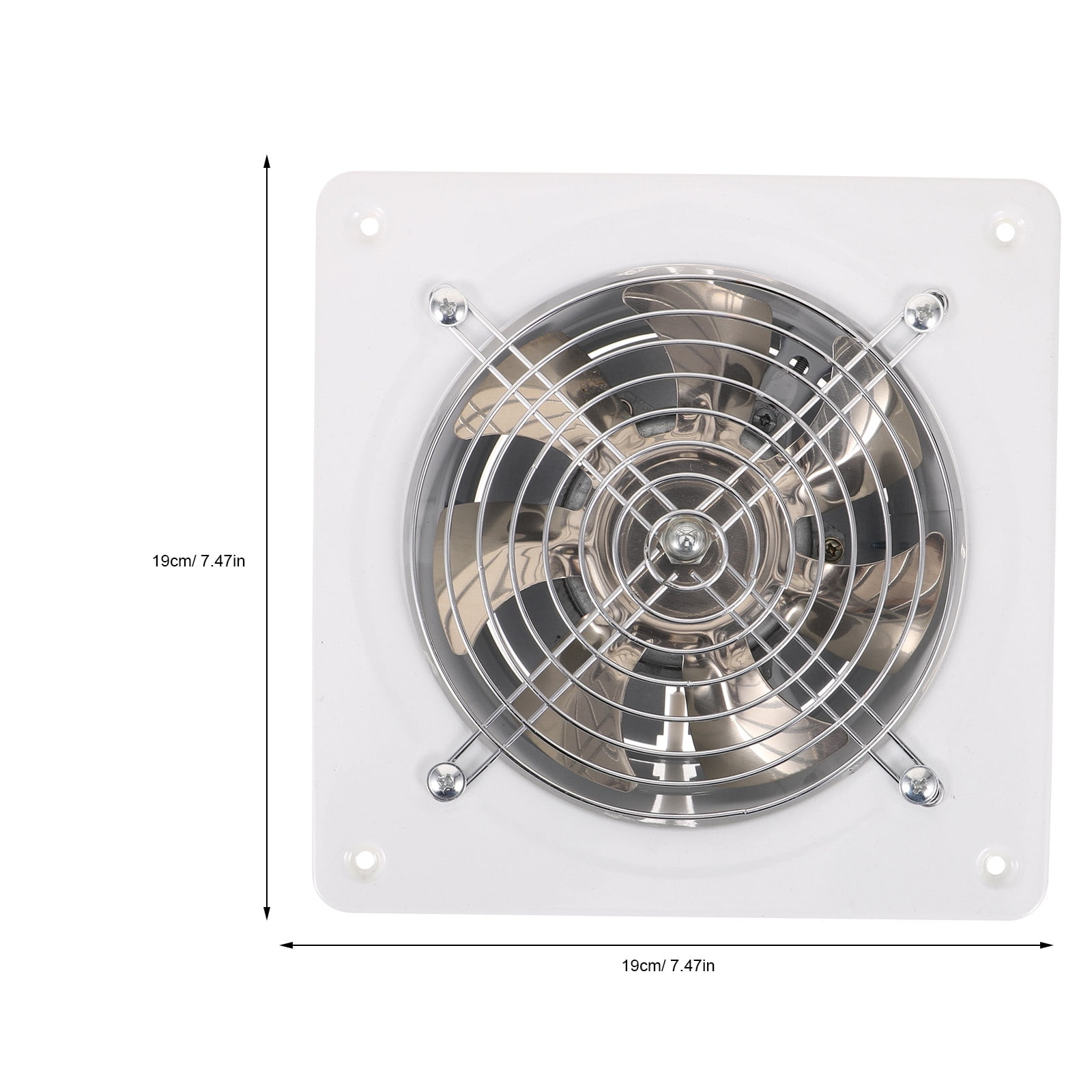 UPOUART Sturdy Stainless Steel Exhaust Fan White Kitchen Ventilation Fan for Fresh Indoor Air