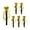 Gold, variant on Event & Party Noise Makers Kit with Gold and Silver Tassels—6 Pcs Whistles for Celebrations and Birthdays, 11 cm, Black