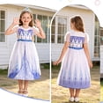 Jurebecia Girls Blue Ice Crystal Princess Dress up Costume 3-Piece Set ...