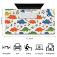thumbnail image 5 of Long Mouse Pads for Desk,Colorful Dinosaur and Flower Pattern Desk Mats on Top Of Desks, Desk Mouse Pad Extra Large with 3mm Non-Slip Base and Stitched Edge for Gaming,Office,Work,Home 47.3"x23.6", 5 of 6