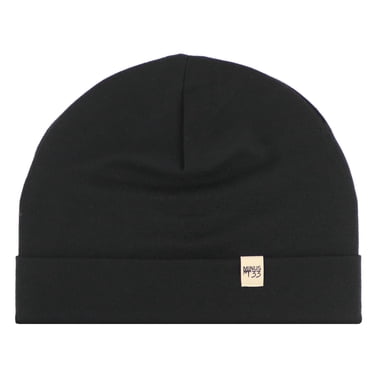 Unisex - Merino Wool - Lightweight Ridge Cuff Beanie - One Size - Black