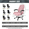 thumbnail image 6 of Xoenoiee Heart Donut Print Office Chair Cover Thickened Jacquard Stretch Computer Chair Cover Valentine's Day Decor Gaming Chair Cover Protective, Dustproof Pet Scratch Resistant Desk Chair Cover, L, 6 of 6