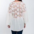 thumbnail image 6 of Elsie & Zoey Mckenna Lace Back Long Sleeve V-Neck Blouse for Women, 6 of 7