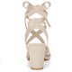 thumbnail image 4 of Sandalias de Tacón Grueso Allegra K con Cordón Cruzado punta Abierta para Mujer Beige 37, 4 of 7