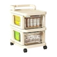 thumbnail image 2 of Linnome Chariots de Rangement Roulants avec Tiroirs, Organisateur Mobile en Plastique sur Roues pour Chambre et Rangement à la Maison, 2 of 6