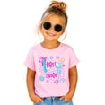 thumbnail image 4 of First Grade Shirt for Girls Trendy Floral Pennant Flag Back to School 1st Grade Girl Tee Pink Shirt Youth Large, 4 of 8