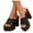 Black, variant on Mesh High Chunky Platform Heels for Women Breathable Slip On Open Toe Sandals Lightweight Non Slip Slide Dress Shoes Beige Size 7