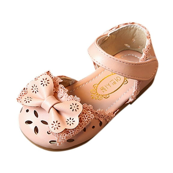 Ausyst Toddler Sandals Toddler Infant Kids Baby Girls Elegant Bowknot Flower Princess Shoes Sandals Summer Sandals Clearance