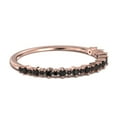 thumbnail image 3 of 0.37ct Black Diamond Moissanite Wavelet 18K Rose Gold Over Silver Wedding Band, 3 of 4