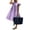Purple, variant on YOHOME Women's Crew Neck Casual Short Sleeve Ruffle-Trim Summer Mini Dresses