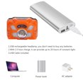 thumbnail image 4 of Eigraketly USB recargable faro sensor luz alimentado linterna faro accesorios de camping para reparación al aire libre verde Ropa Deportiva, Zapatos Naranja Eigraketly OD023791-01, 4 of 6