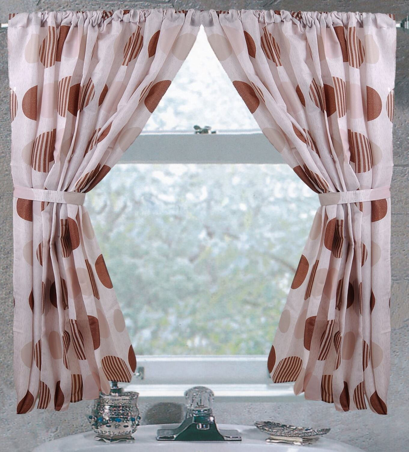 Royal Bath Park Avenue 100 Polyester Fabric Window Curtain With Two