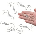 thumbnail image 4 of Christmas Ornament Hooks, 30Pcs Christmas Decoration Hanger Hooks S-Shaped Hangers Hook Ornament Metal Hooks with Crystal Round Bead, Silver, 4 of 6