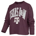 thumbnail image 2 of Women's Pressbox Maroon Texas A&M Aggies Motley Boxy Waist-Length Long Sleeve T-Shirt, 2 of 3