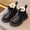 O-Black, variant on Kcodviy Boys And Girls Mesh Thick Boots Lace Shoes Mesh Shoes Size 11 Lace Boots Non Little Girl Size 11 Boots Breathable Boots High Heeled Shoes For Girls