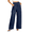Blue, variant on Women's Lightweight Tencel Blend Wide Leg Pants Drawstring Elastic Waist Loose Casual Palazzo Trousers with Pockets Work office Slacks Light Blue