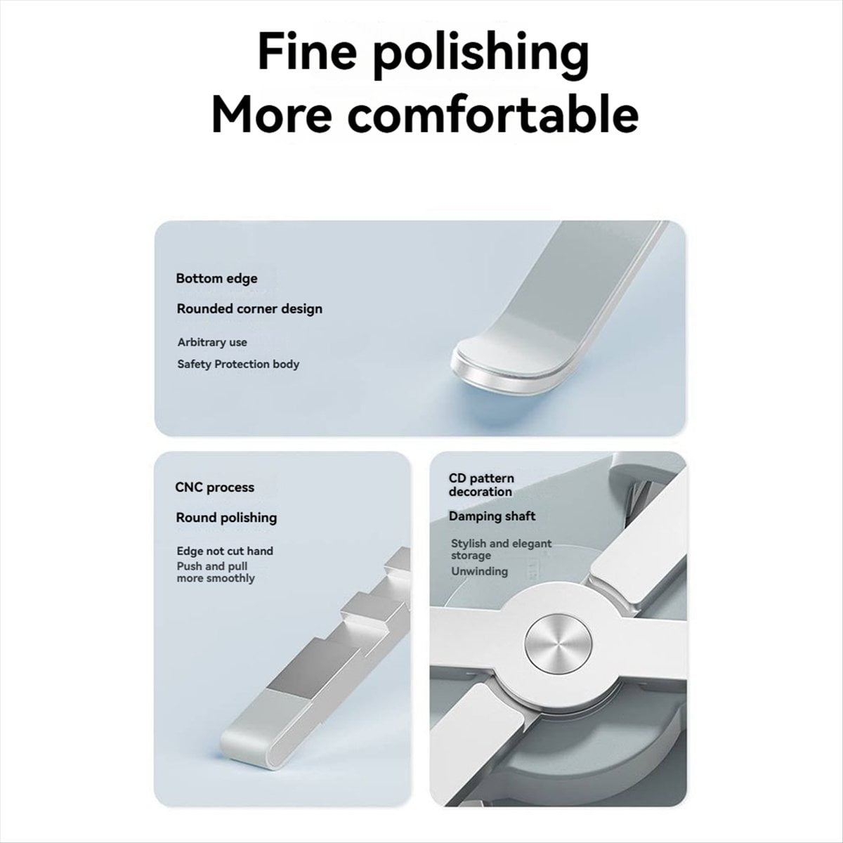 Foldable Laptop Stand with Cooling Fan, Cooler Pad for Tablet - Enhanced Cooling Support and Portable Design D Silver