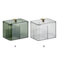 thumbnail image 2 of Inteprter Soporte de poliestireno para baño, soporte de algodón para baño, soporte de algodón de 3 bolas, plástico transparente, soporte Almacenamiento y organización del hogar Blanco 13.5*9*11.5 CM, 2 of 2