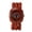 Red, variant on Women's Analog Quartz Bohemian Tonneau Case Decompression Natural Wood Beaded Stretch Band Watch – Handmade Elastic Buddhist Bead Bracelet with Butterfly Floral Dial for Women