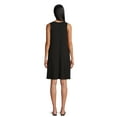 thumbnail image 3 of Time and Tru Women's Sleeveless Knit Swing Dress, Sizes XS-XXXL, 3 of 6
