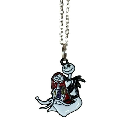 Jack and Sally Skellington Pendant Necklace