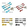 thumbnail image 3 of fastboy RC Car Pull Rods Accessories Set Metal Servo Connector Turnbuckle Linkage Rod Kit Upgrade Component Modified Components Black, 3 of 7