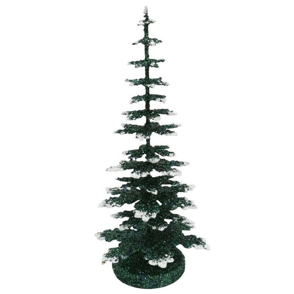 SCHALLER Paper Mache Tree - Green with Snow 20cm