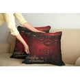 thumbnail image 2 of Ambesonne Christmas Throw Pillow Cover 2 Pack, Yuletide Celebration, 18", Yellow Ruby Burgundy, 2 of 7