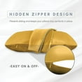 thumbnail image 3 of 2 PACK Cooling Viscose Satin Pillowcase Set with Hidden Zipper closure, Standard/Queen, Gold, 3 of 6