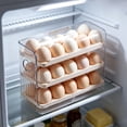 thumbnail image 6 of 30 Egg Refrigerator Holder, Stackable Plastic Organizer Box for Kitchen Fridge Door, Khaki, 6 of 6