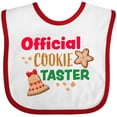 thumbnail image 3 of Inktastic Christmas Official Cookie Taster with Bell and Star Cookie Boys or Girls Baby Bib, 3 of 4