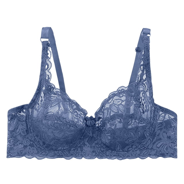 Bra Womens Underwire Bra Lace Floral Bra Unlined Unpadded Plus Size Full Coverage Bra Woman Lace Bra