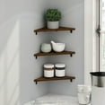 thumbnail image 6 of Furinno Rossi Triangle Corner Floating Shelves in Wall Mount Display Set of 3, 6 of 7