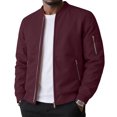 thumbnail image 6 of Thousandth Men's Bomber Jacket Reversible Warm Coat Quilted Lined Windproof Baseball Collar Jacket Casual Fall Winter Outerwear, 6 of 6