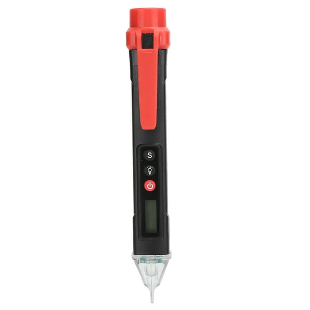 Detector de voltaje eléctrico de inducción con lápiz de prueba digital con alarma de luz y sonido de 12 a 1000 V. Pantalla digital.