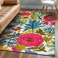 thumbnail image 6 of My Magic Carpet 5x7' Machine Washable Non-Slip Dining Living Room Area Rug, Floral Bloom Multicolor, 6 of 6