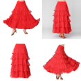 thumbnail image 2 of de Baile de Salón Flamenco Larga Lentejuelas Trajes Rojo, as Yuyangstore Vestido de falda de baile de salón, 2 of 8