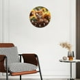 thumbnail image 3 of Non-Ticking Silent Wall Clocks Battery Operated Personalized Decor Clock for Living Room,Bedroom-Cute Ginger Kitten Sits In Basket Among Sunflowers (2)(16inch), 3 of 4