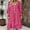 Hot Pink, variant on Women's U Neck Tiered Ruffle Bell Sleeve Maxi Dress Double Layer Dresses for Women Orange S