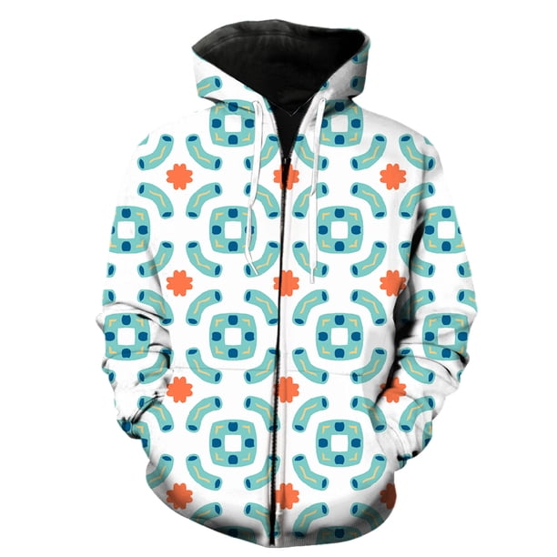Sudadera con capucha y cremallera para hombre, estilo étnico exótico retro, informal, divertida, con estampado 3D de primavera, de gran tamaño, estilo hip hop, Harajuku, manga larga