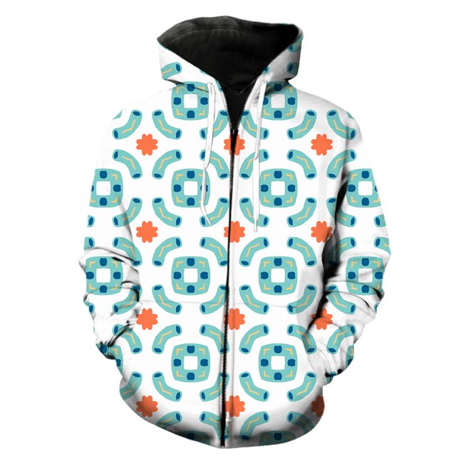 Sudadera con capucha de estilo étnico exótico retro para hombre, con cremallera, manga larga, estampado 3D, divertida, informal, estilo hip hop, unisex.