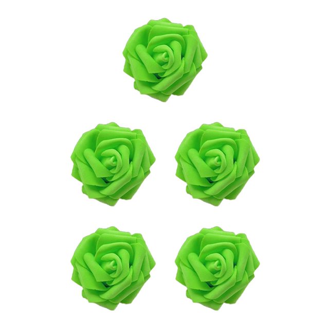 Billuyoard 50 Piezas Flores Artificiales PE Espuma Rosas Arreglo de Flores Falsas Decoraciones Boda Fiesta Compromiso Regalos Verde Type2 NO2