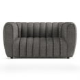 thumbnail image 2 of Furniture of America Totulem Boucle Fabric Tufted Loveseat in Charcoal Gray, 2 of 9