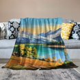 thumbnail image 2 of Shiartex Mountain Lake Trees Soft Cozy Printed Blanket & Throw for All Seasons - Long-Lasting Flannel Material Blanket 40x50in, 2 of 6