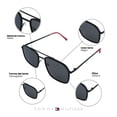 thumbnail image 2 of Lentes de Sol TOMMY HILFIGER X62071 Outlook Marco de Metal Color Negro con Filtro 100% UV, 2 of 5