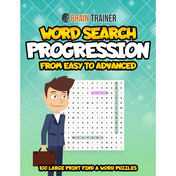 word search progression from easy to advanced 100 large