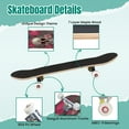 thumbnail image 4 of 31'' Complete Skateboard 7 Layer Canadian Maple Double Kick Deck Skateboards Skate Board for Beginner Adult Gifts, 4 of 5