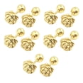 thumbnail image 1 of Qarigey Pendientes de 5 piezas para mujer y niña, aretes redondos de acero de titanio, para regalo, accesorios de joyería exquisitos Ropa, zapatos y accesorios Miscelánea balón de Oro Qarigey AP009678-10B, 1 of 6