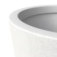thumbnail image 6 of LeisureMod Pebble Fiberstone and MGO Clay Planter, Mid-Century Modern Tapered Round Planter Pot with Drainage Holes for Indoor and Outdoor (White, 20 Inch), 6 of 7