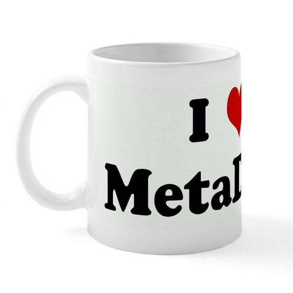 CafePress - I Love Metadata Mug - 11 oz Ceramic Mug - Novelty Coffee Tea Cup